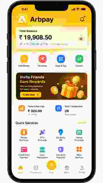 Arbpay app home screen preview